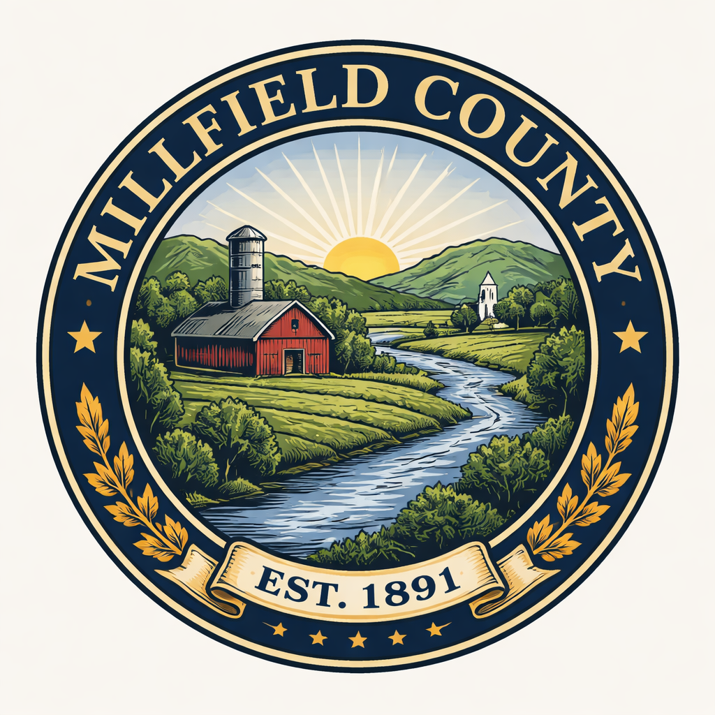 Millfield County seal placeholder